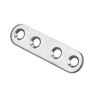 HETTICH Verbindungsblech, 60 x 15 mm, Edelstahl, 50 Stück