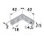 HETTICH Stuhlwinkel 15 x 40 x 40 x 2mm, Edelstahl matt, 25 Stück