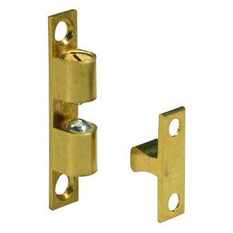 Hettich Kugelschnäpper, 8 x 43 mm, Messing matt, 10 Stück