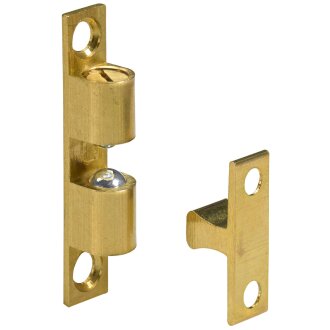 HETTICH Kugelschnäpper, 8 x 43mm, Messing matt, 10 Stück