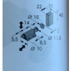 Druckmagnetschnäpper für Glastür schwarz 5er Set