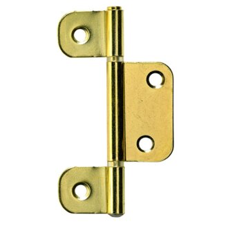 Hettich Lamellentürscharnier, 81 x 22 mm, vermessingt, 25 Stück