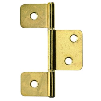 Hettich Lamellentürscharnier, 88 x 29 mm, vermessingt, 25 Stück