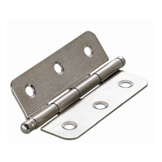 Hettich Zierscharnier/Aufschraubscharnier, 60 x 40 mm, vernickelt, 20 Stück