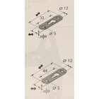 HETTICH Schrankaufhänger, 42 x 15mm, verzinkt, 50 Stück