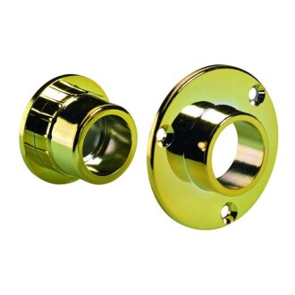 Hettich Schrankrohrlager, Ø 20mm, 2-teilig, Kunststoff, vermessingt, 25 Stück