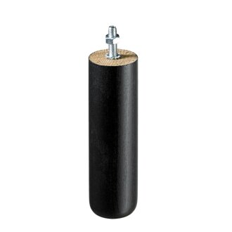 HETTICH 4x Möbelfuß Hamburg, 150mm, Buche schwarz, B-Ware leicht verkratzt