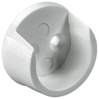 Hettich Schrankrohrlager, Ø 20mm, Kunststoff, weiß, 50 Stück