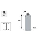 HETTICH 4x Möbelfuß Hamburg, 150 x Ø 45mm, Buche braun, B-Ware leicht verkratzt