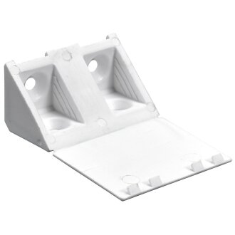 HETTICH Universal Eckverbinder, 20 x 43 x 20mm, Kunststoff, weiß, 20 Stück
