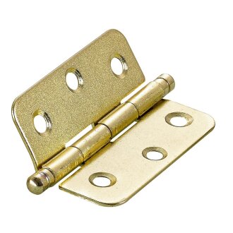 HETTICH Zierscharnier, 50 x 40mm, vermessingt, 20 Stück
