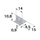 HETTICH Rückwandstabilisator, Kunststoff, weiß, 14 x 10 x 10mm, 100 Stück