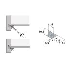 HETTICH Rückwandstabilisator, Kunststoff, weiß, 14 x 10 x 10mm, 100 Stück