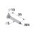 HETTICH Hülse für Verbindungsschraube M4, 36-46mm, Stahl vernickelt, 50 Stück
