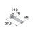HETTICH Hülse für Verbindungsschraube, M4, 28-38mm, Stahl vernickelt, 50 Stück