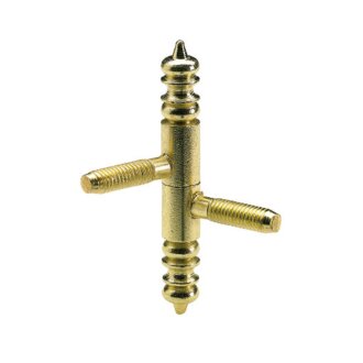HETTICH Einbohrband mit Zierkopf, 9 x 66mm, vermessingt, 5 Stück