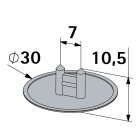 Hettich Abdeckkappe für Rastex, 25 mm, braun, 100 Stück