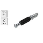 HETTICH Einschraubdübel für Rastex 15, Spannmaß 30 mm, Bohr-Ø 5mm, 40 Stück