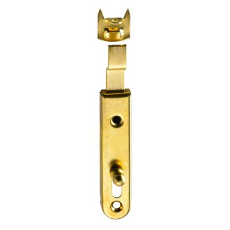 HETTICH Möbelriegel, 16 x 70mm, gekrümmt vermessingt, 10 Stück