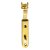 HETTICH Möbelriegel, 16 x 70mm, gekrümmt vermessingt, 10 Stück