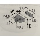 Trapezbeschlag 15,8 x 40 x 20,5mm weiß