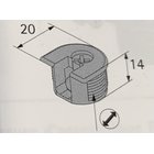 Verbindungsbeschlag 20mm vernickelt 25 Stück