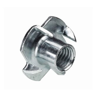 Hettich Stahl-Einschlagmutter mit M8 Gewinde, Ø11/22mm, Stahl verzinkt, 50 Stück