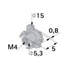 HETTICH Stahl-Einschlagmutter mit Gewinde M4, Ø 6/15mm, Stahl verzinkt, 200 Stück
