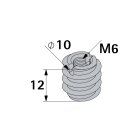 HETTICH Eindrehmuffen mit Innengewinde, M6, Ø 6mm,...