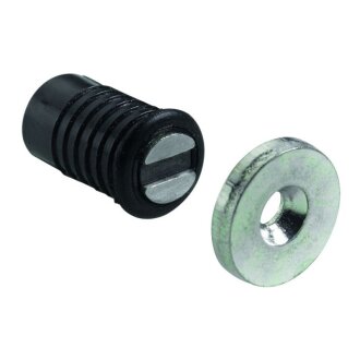 HETTICH Magnetschnäpper zum Einbohren, 8 x 14mm, schwarz, 10 Stück
