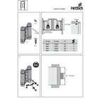 Pendeltürbeschlag 75mm, vermessingt, 5 Stück