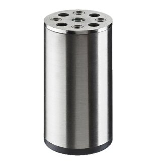 HETTICH Design Möbelfuß, Nema, 100 x Ø 50mm, Stahl, Edelstahl Optik