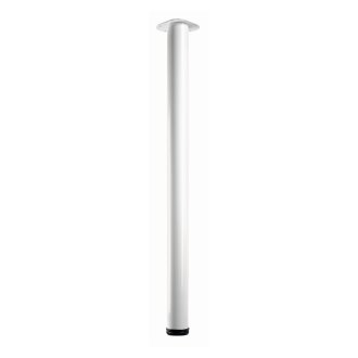 HETTICH Möbelfuß, Ø 75 x 1100 - 1130mm verstellbar, Stahl, weiß