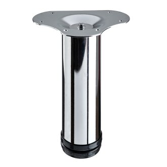 Hettich Möbelfuß/Tischbein, verchromt, Ø 60 x 200 - 230 mm verstellbar, B-Ware Folie defekt/nicht vorhanden