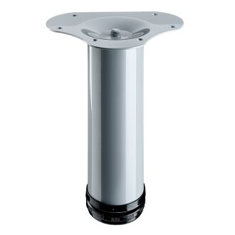 HETTICH Möbelfuß/Tischbein, Alu-Optik, Ø 60 x 200-230mm, Belastbarkeit 100 kg