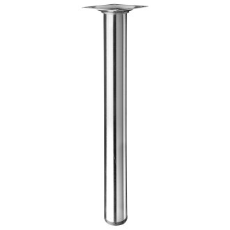 Hettich Möbelfuß/Tischbein, Edelstahl finish, Ø 30 x 300 mm, B-Ware Folie defekt/nicht vorhanden