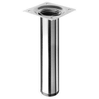 Hettich Möbelfuß, Edelstahl-Optik, Ø 30 x 150mm