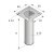 Möbelfuß, Edelstahl-Optik, Ø 30 x 150mm