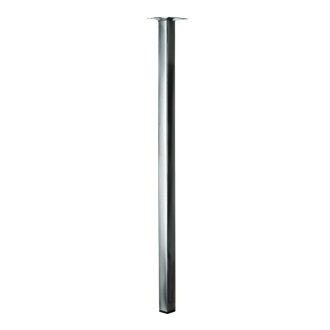 HETTICH Möbelfuß / Tischbein, Edelstahl finish, 25 x 25 x 600 mm