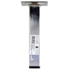 Möbelfuß / Tischbein Edelstahl-Optik, 25 x 25 x 150 mm B-Ware - ohne Verpackung, daher leichte Oberflächenkratzer möglich
