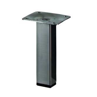 Hettich Möbelfuß, Edelstahl finish, 25 x 25 x 100mm