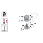 Abschluss-Stopfen, rund, Kunststoff, schwarz, Ø 30 mm