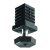 HETTICH Abschluss-Stopfen, 24 x 24 mm, eckig, Kunststoff, schwarz