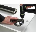 Hettich Möbelfuß/Tischbein, Ø 60 mm, Edelstahl-Optik, B-Ware Folie defekt/nicht vorhanden