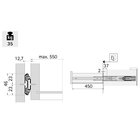 Kugelpräzisionsvollauszug KA 4532 Silent System mit Anschlagdämpfung  450 mm