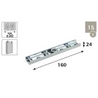 HETTICH Anschraubplatte zu XXL-Torbeschlag GN15, verzinkt, 160 x 160 x 24mm
