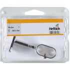 HETTICH Schrankrohrmittelträger mit Fixierschraube für ovale Schrankrohre, Ø 15/30mm, Zinkdruckguss vernickelt