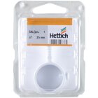 HETTICH Schrankrohrmittelträger für runde Schrankrohre, Distanz 38 mm, Ø 25 mm, Zinkdruckguss weiß