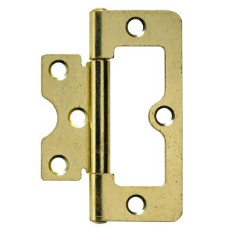 Hettich Lamellentürscharnier, 75 x 32 mm, vermessingt, 2 Stück