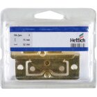 Hettich Lamellentürscharnier, 75 x 32 mm, vermessingt, 2 Stück